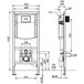 Инсталляция VILLEROY&BOCH 92246100 с унитазом O.NOVO 5688H101 + сиденье Soft Close + кнопка смыва 92249061 Изображение