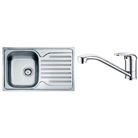 Кухонная мойка FRANKE POLAR PXL 611-78 (101.0444.131) декор + смеситель Narew 35 Plus Изображение