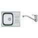 Кухонная мойка FRANKE POLAR PXL 611-60 (101.0444.100) декор + смеситель Narew 35 Plus Изображение