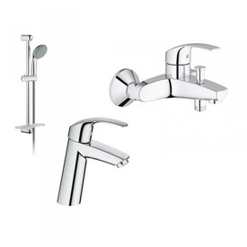 Набор смесителей для ванны Grohe Eurosmart (23324001+33300002+27926000) Изображение