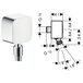 Шланговое подсоединение HANSGROHE PuraVida 27414000 Изображение