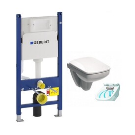 Комплект инсталляция скрытого монтажа Geberit (458.126.00.1)+ унитаз Kolo Novo Pro Rimfree(M39018000) Изображение