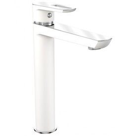 Смеситель для раковины высокий IMPRESE Breclav 05245WH хром/белый Изображение