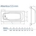 Ванна сталева Koller Pool Atlantica, 180x80, з anti-slip (3,5мм) Зображення