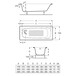 Ванна чавунна Roca Continental 150x70 (A21291300R) Зображення