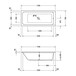 Акриловая ванна Duravit D-Code 170х75 (700099000000000) слив по центру Изображение