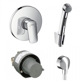 Набор скрытого монтажа с гигиенической лейкой Hansgrohe Logis (71666000+26457000+32129000) Изображение