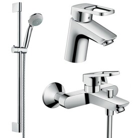 Hansgrohe Logis Loop Набор смесителей для ванны ,умывальник 70 (71150000+71244000+27728000) Изображение