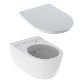 Унитаз подвесной Geberit iCon 500.784.01.1 без ободка, в комплекте с сиденьем Soft Close Изображение