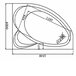 Ванна акриловая KOLO Supero 5536000 ассиметричная правая 150x100 см с ножками SN14 Изображение