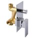 Смеситель для душа встроенный TOPAZ ODISS TO-18205-H66 ручная и верхня лейки, горизонт, хром Изображение