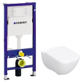 Комплект інсталяційна система Geberit  Duofix 458.103.00.1+чаша унітаза Modo Rimfree з сидінням Click2Clean 502.827.00.1 Изображение