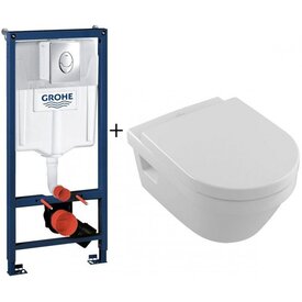 Комплект: унитаз VILLEROY & BOCH ARCHITECTURA 5684HR01(без ободка)+инсталляция Groge 38721001 Изображение
