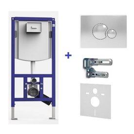 Инсталляция SANIT INEO PLUS 3-В-1 90.743.81.S010+ кнопка смыва ( S-005хром) Изображение