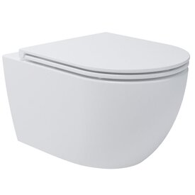 Підвісний унітаз Devit Do It 4010510 безобідковий  з кришкою soft-close, Vortex Flush, білий глянець Изображение