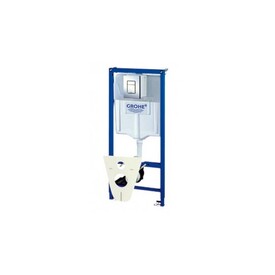 Инсталляция GROHE Rapid SL 38775001/38772001 + кнопка смыва Skate Cosmopolitan (38775001) + звукоизолирующая прокладка 37131 Изображение