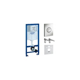 Инсталляция GROHE Rapid SL 3 в 1 38860000 + кнопка смыва Luna Cosmopolitan (38765000) + звукоизолирующая прокладка Изображение