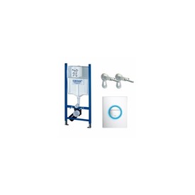 Инсталляция GROHE Rapid SL 3 в 1 38878007 + кнопка смыва с подсветкой Nova Cosmopolitan Light (38809000) Изображение