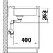 Кухонная мойка BLANCO SUBLINE 160-U антрацит (513399) + сливной гарнитур (222560) Изображение