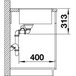 Кухонная мойка BLANCO SUBLINE 340/160-F (519805) белый, чаша слева Изображение