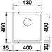 Кухонная мойка BLANCO SUBLINE 400-U песочный (515757) + сливной гарнитур (222561) Изображение