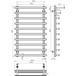 Рушникосушарка електрична Agata П10 500x1000 Deffi нержавіюча сталь (Чорний, JD04, Ліве підключення) Изображение
