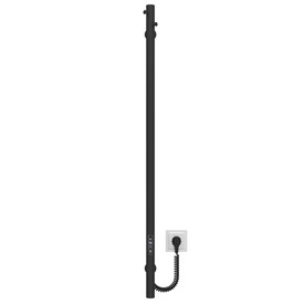 Полотенцесушитель электрический Chloe 30x1100 Deffi нержавеющая сталь (Черный, JD04) Изображение