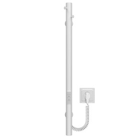 Полотенцесушитель электрический Chloe 30x700 Deffi нержавеющая сталь (Белый, WD04) Изображение