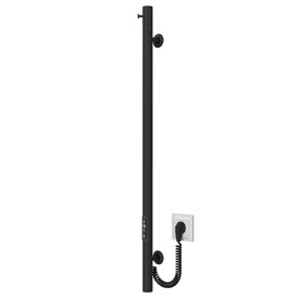 Полотенцесушитель электрический Chloe 30x900 Deffi нержавеющая сталь (Черный, JD04) Изображение