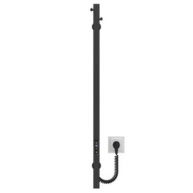 Полотенцесушитель электрический Holly 30x900 Deffi нержавеющая сталь (Черный, JD04) Изображение