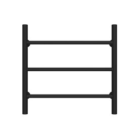Полотенцесушитель водяной Орион П3 500х500 Deffi нержавеющая сталь (Черный, Боковое правое подключение) Изображение
