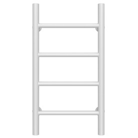 Полотенцесушитель водяной Орион П4 200х600 Deffi нержавеющая сталь (Белый, Нижнее подключение) Изображение