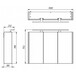 Дзеркальна шафа BOTTICELLI VANESSA VnMC-100 темна диня Зображення
